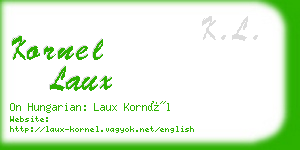 kornel laux business card